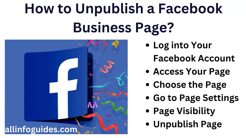 How to Unpublish a Facebook Business Page?