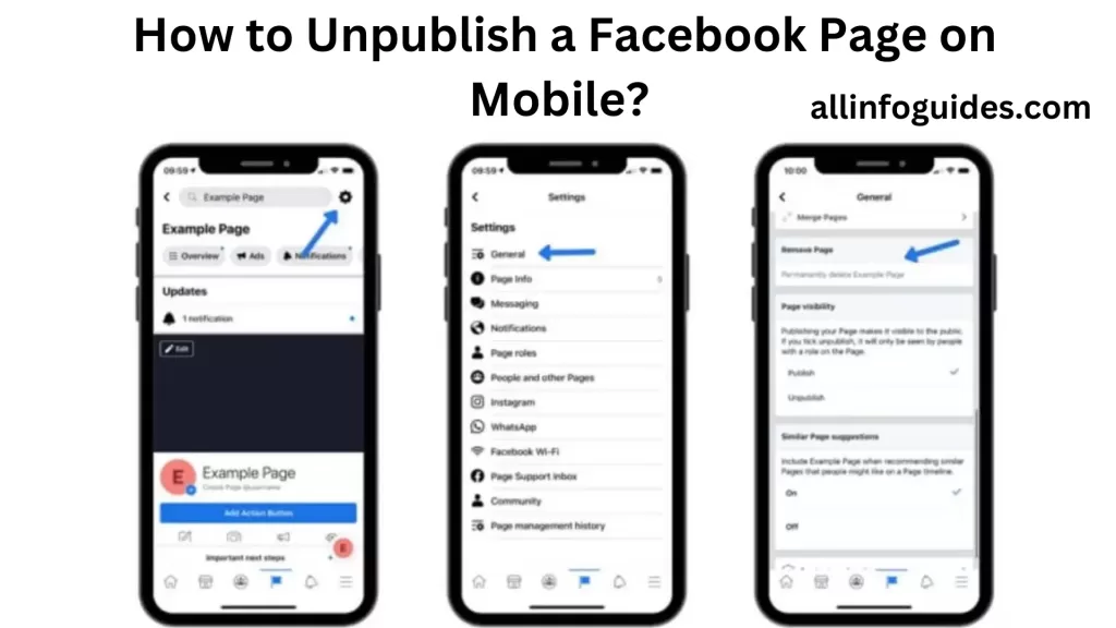 How to Unpublish a Facebook Page on Mobile