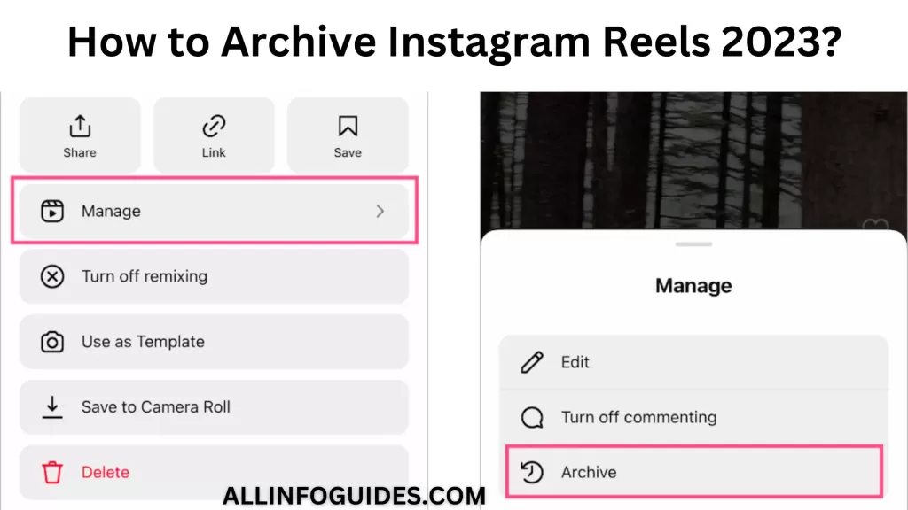 How to Archive Instagram Reels 2023